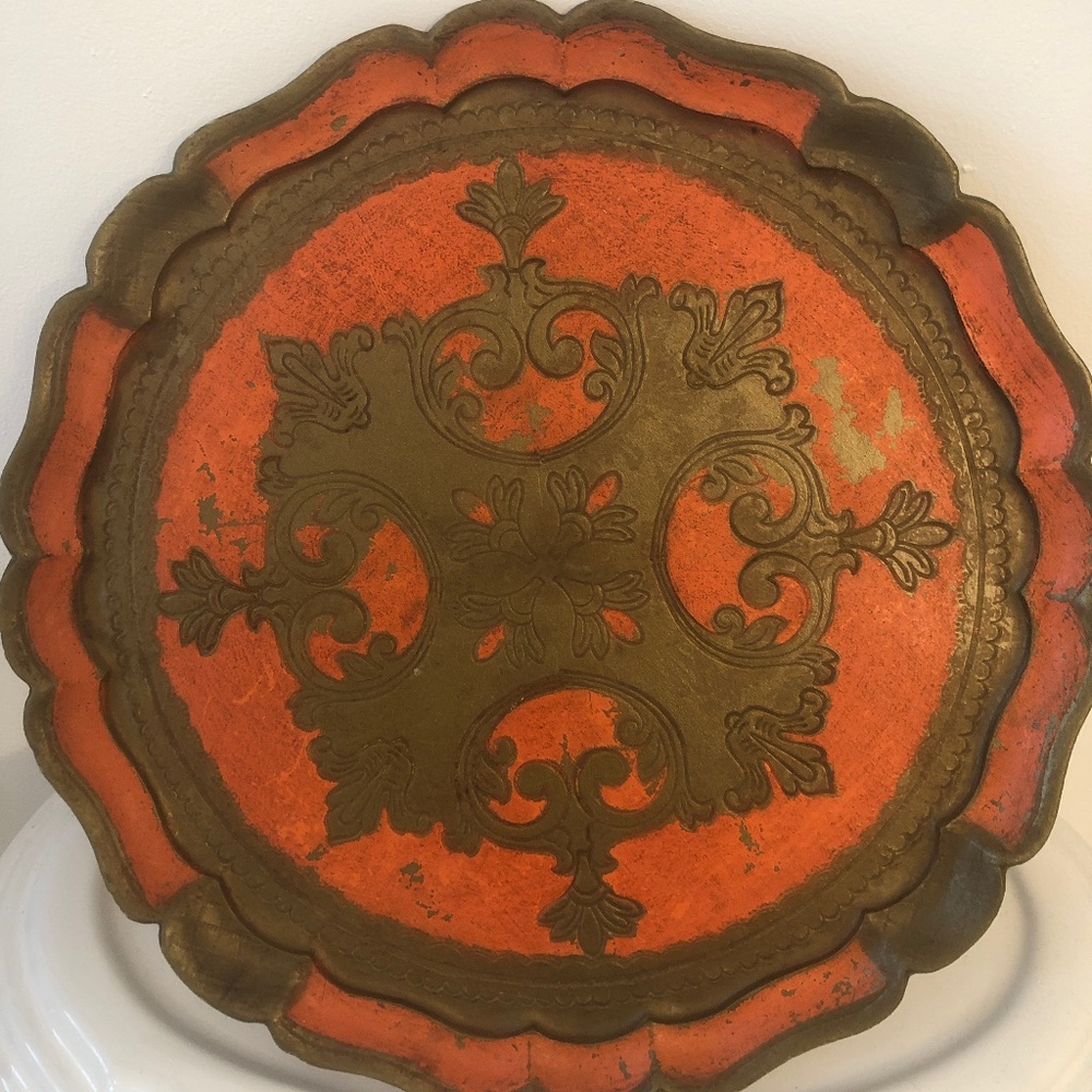 Vintage Italian made Florentine Tray